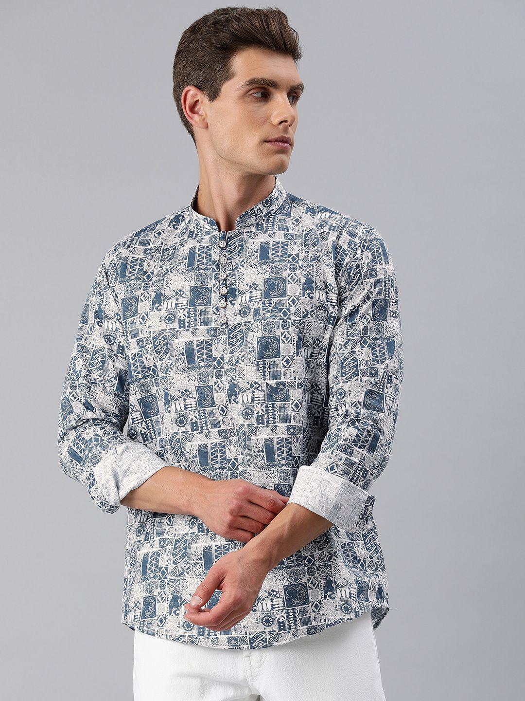 majestic man men ethnic motifs printed kurta