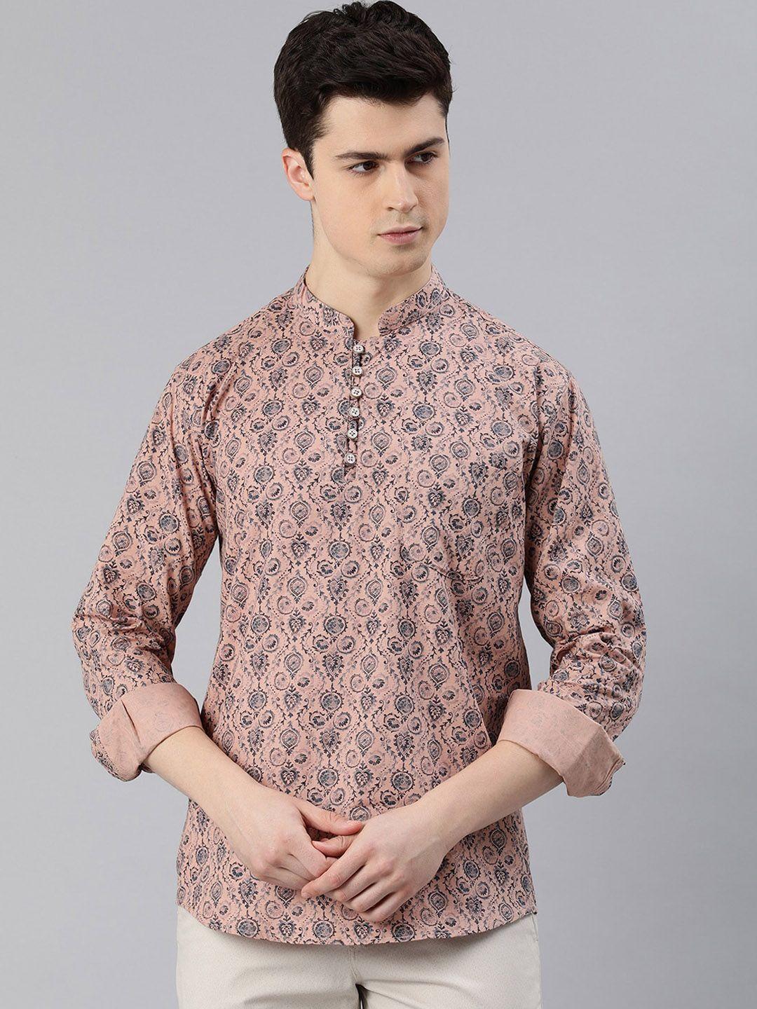 majestic man men printed sequinned kurta