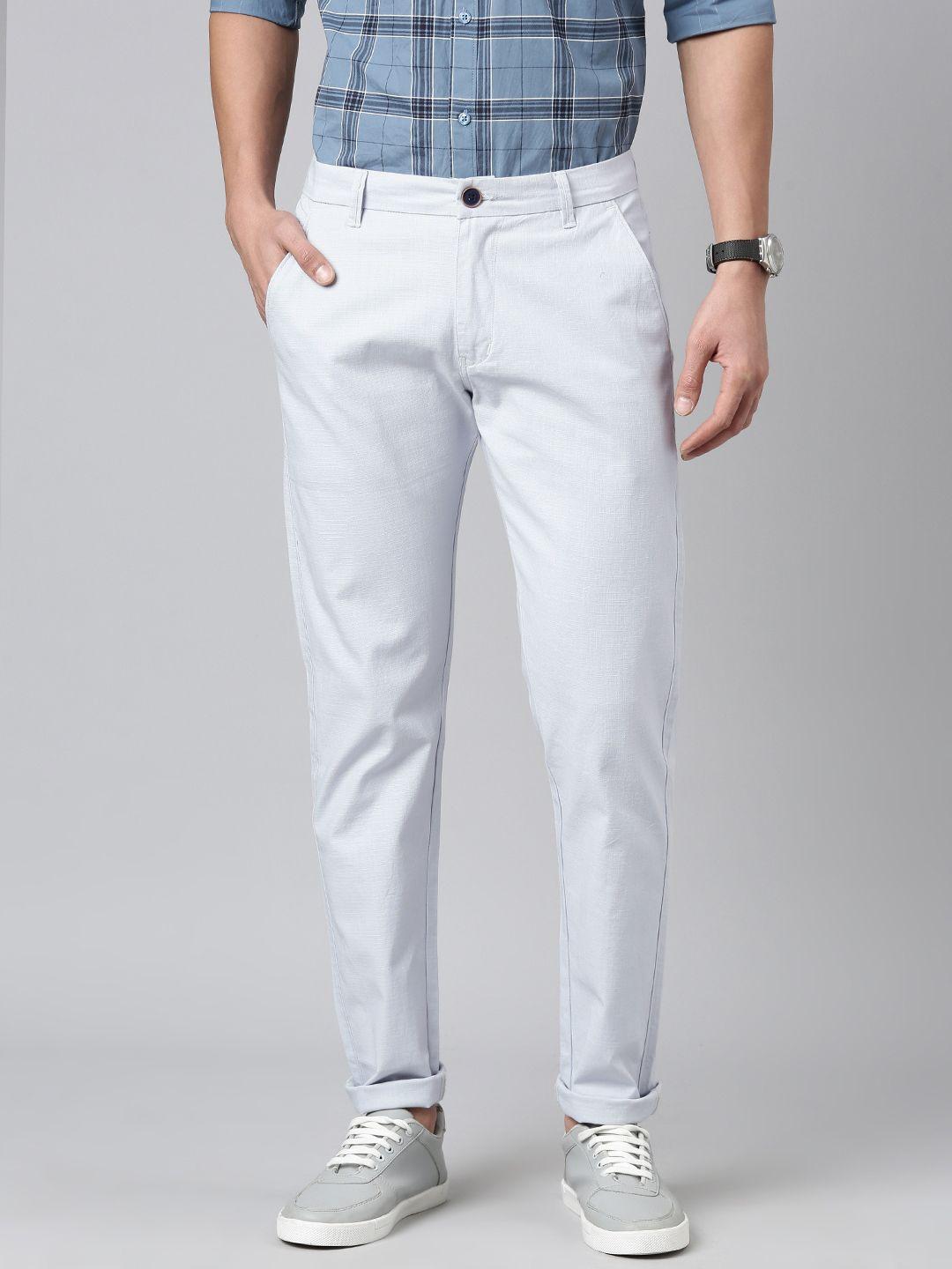 majestic man men smart slim fit chinos trousers