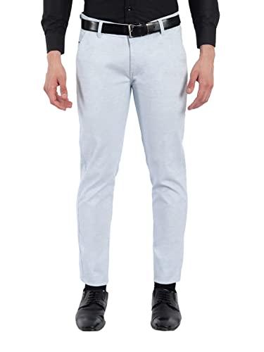 majestic man slim fit formal trousers for men (34, sky blue)