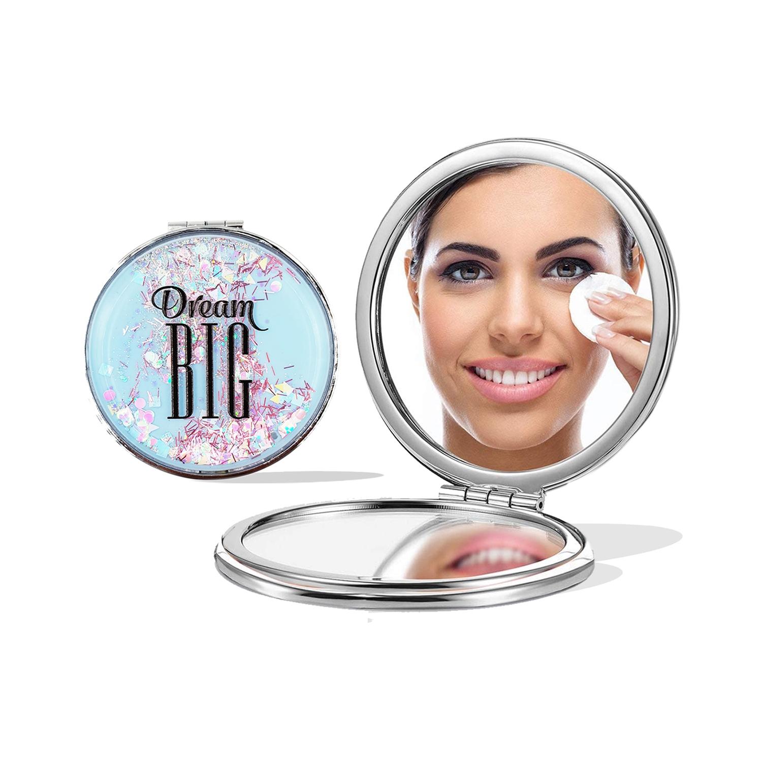 majestique compact mirror with 1x and 2x magnification