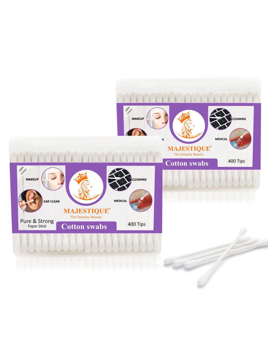 majestique soft cotton swabs for personal use (400 tips)