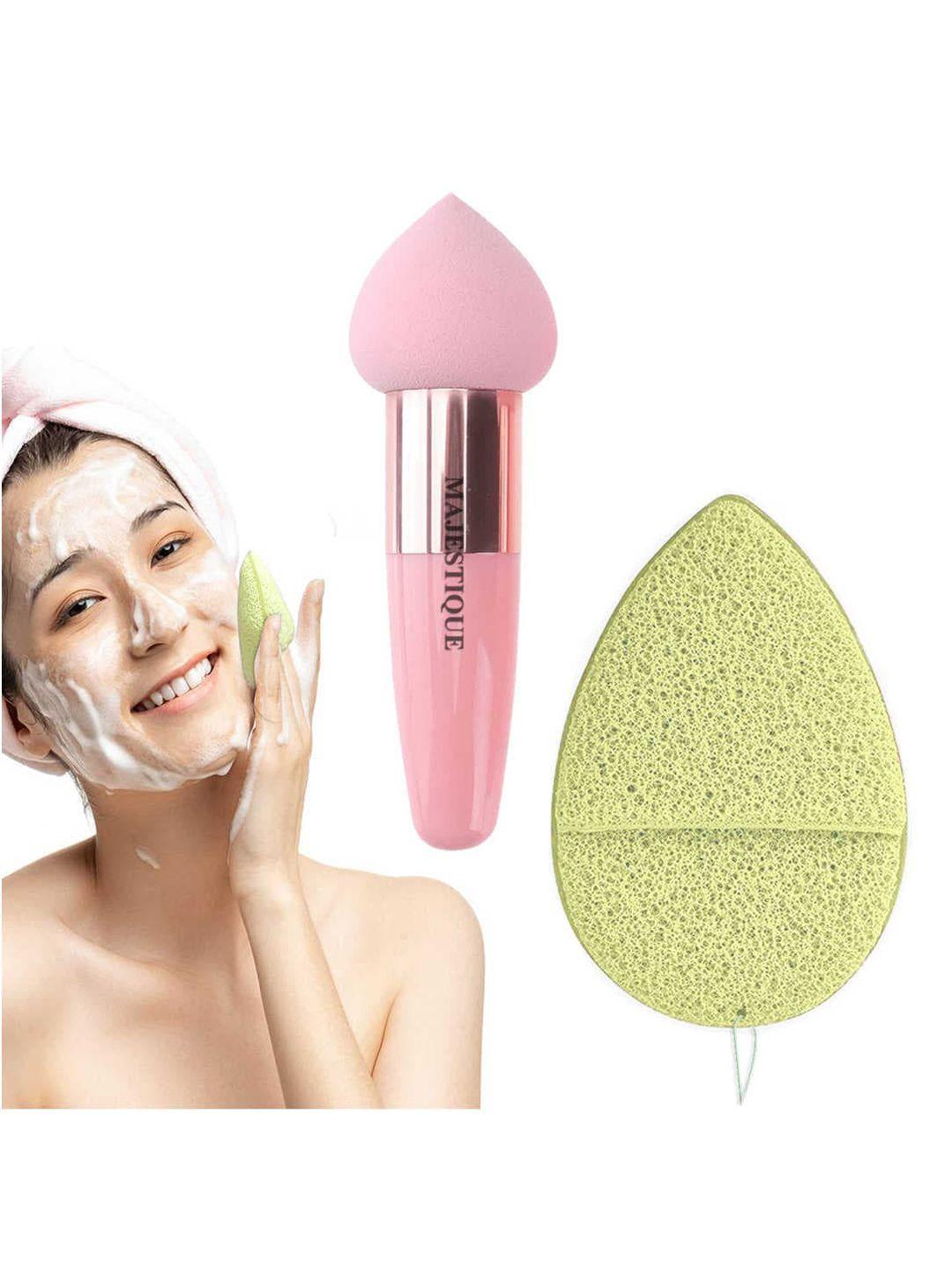 majestique facial cleaning sponge with pointed makeup sponge