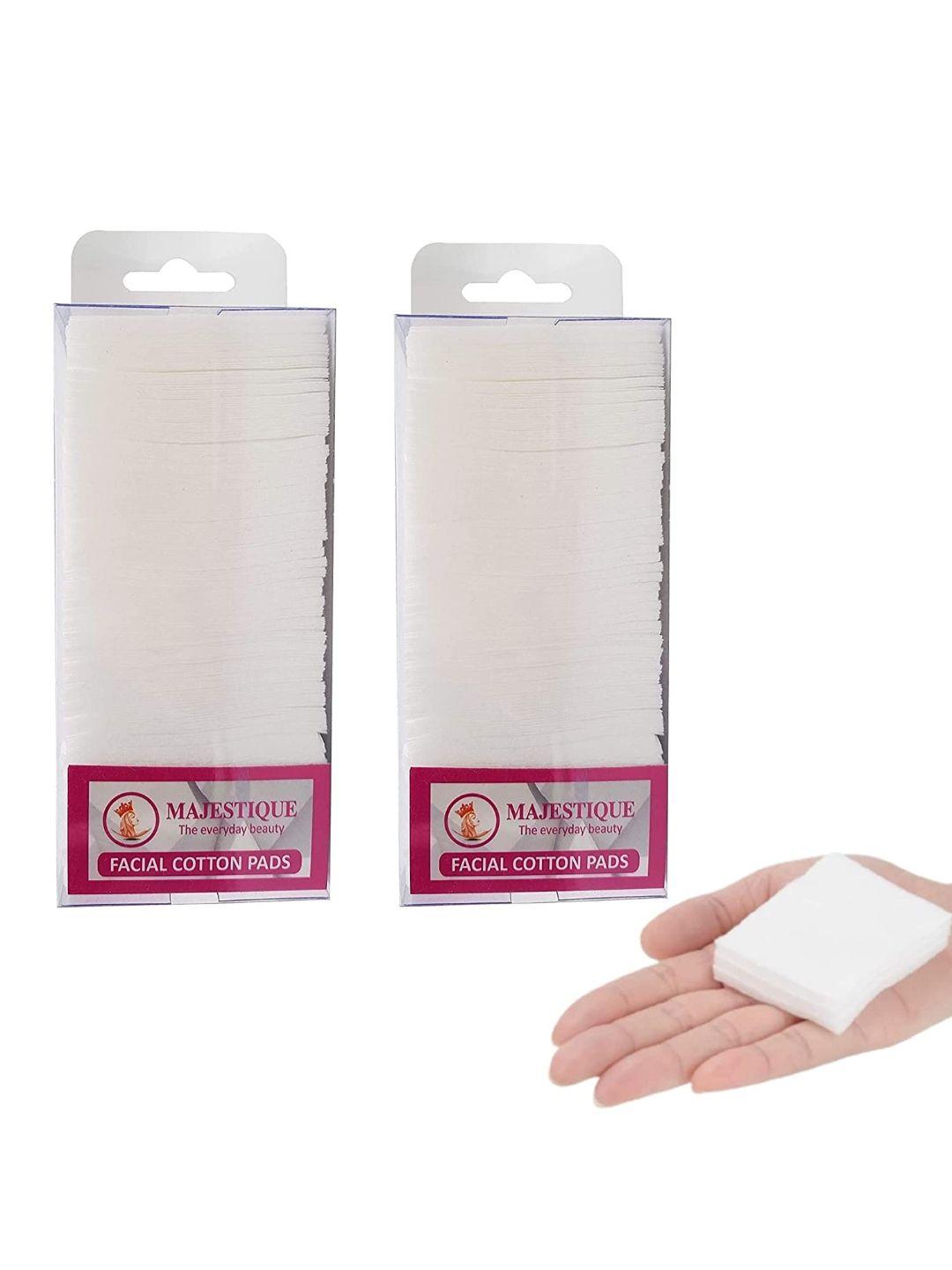 majestique set of 2 facial sponge cotton pads - 250 pc each