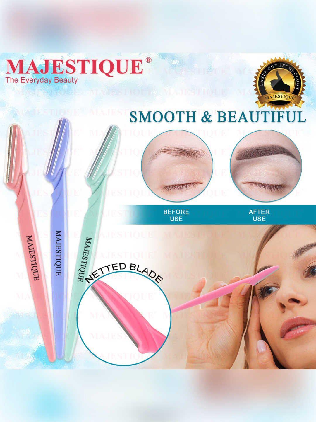 majestique set of 9 eyebrow touch up face razor