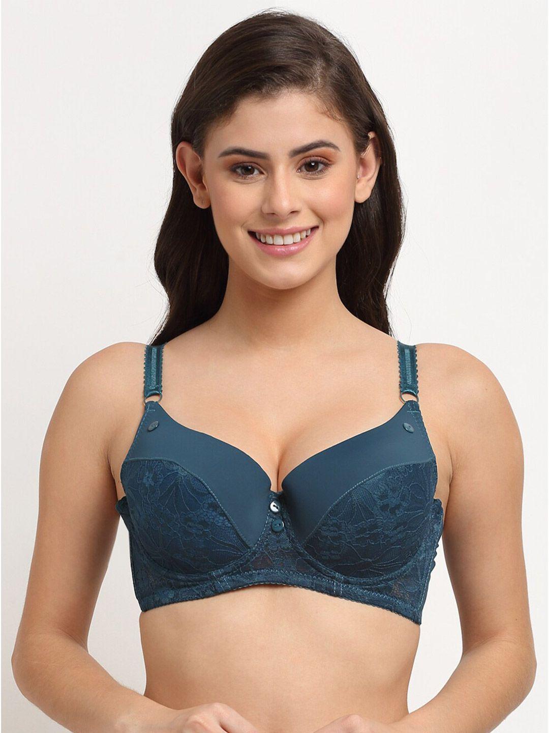 makclan floral plunge bra - underwired lightly padded