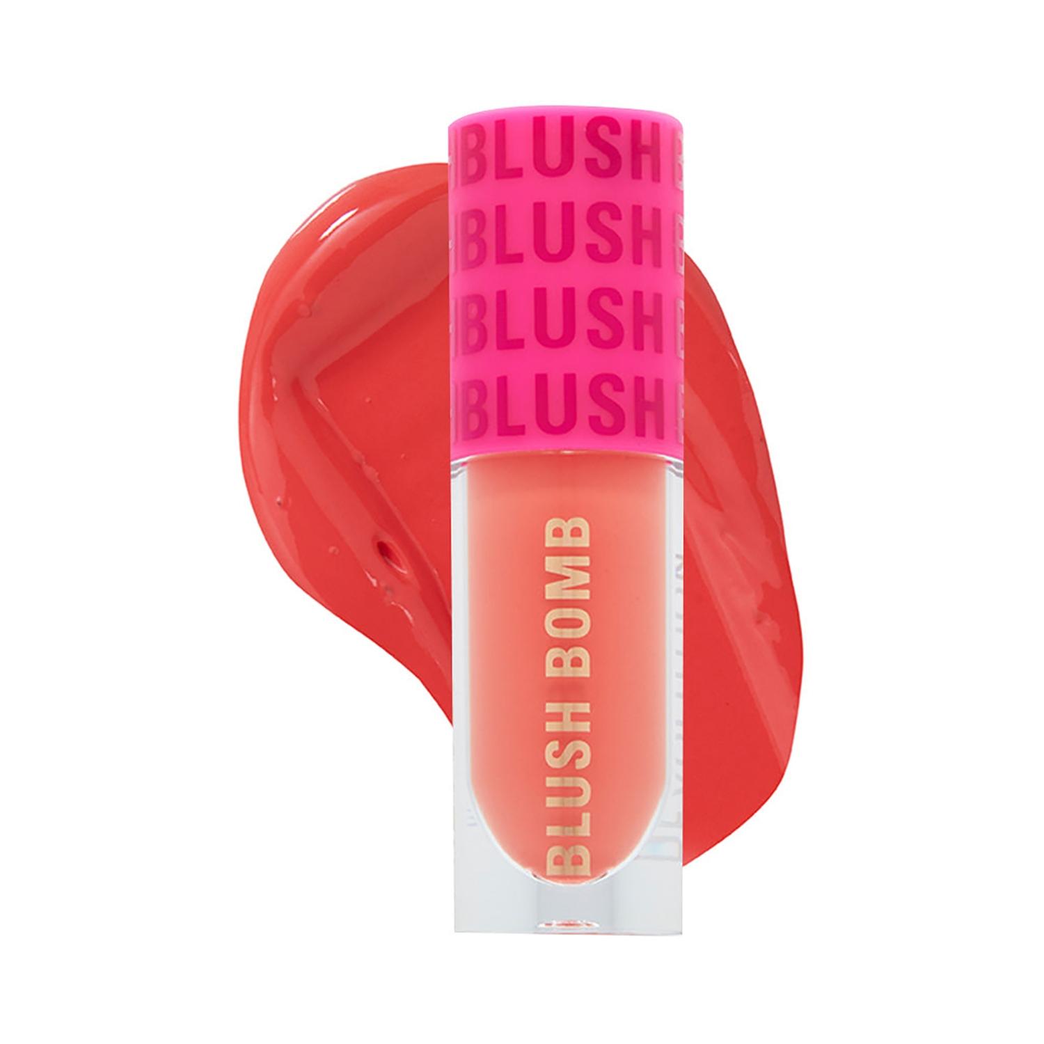 makeup revolution blush bomb cream blusher - glam orange (4.6ml)