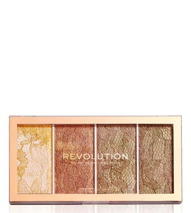 makeup revolution highlighter palette vintage lace - 20 gm