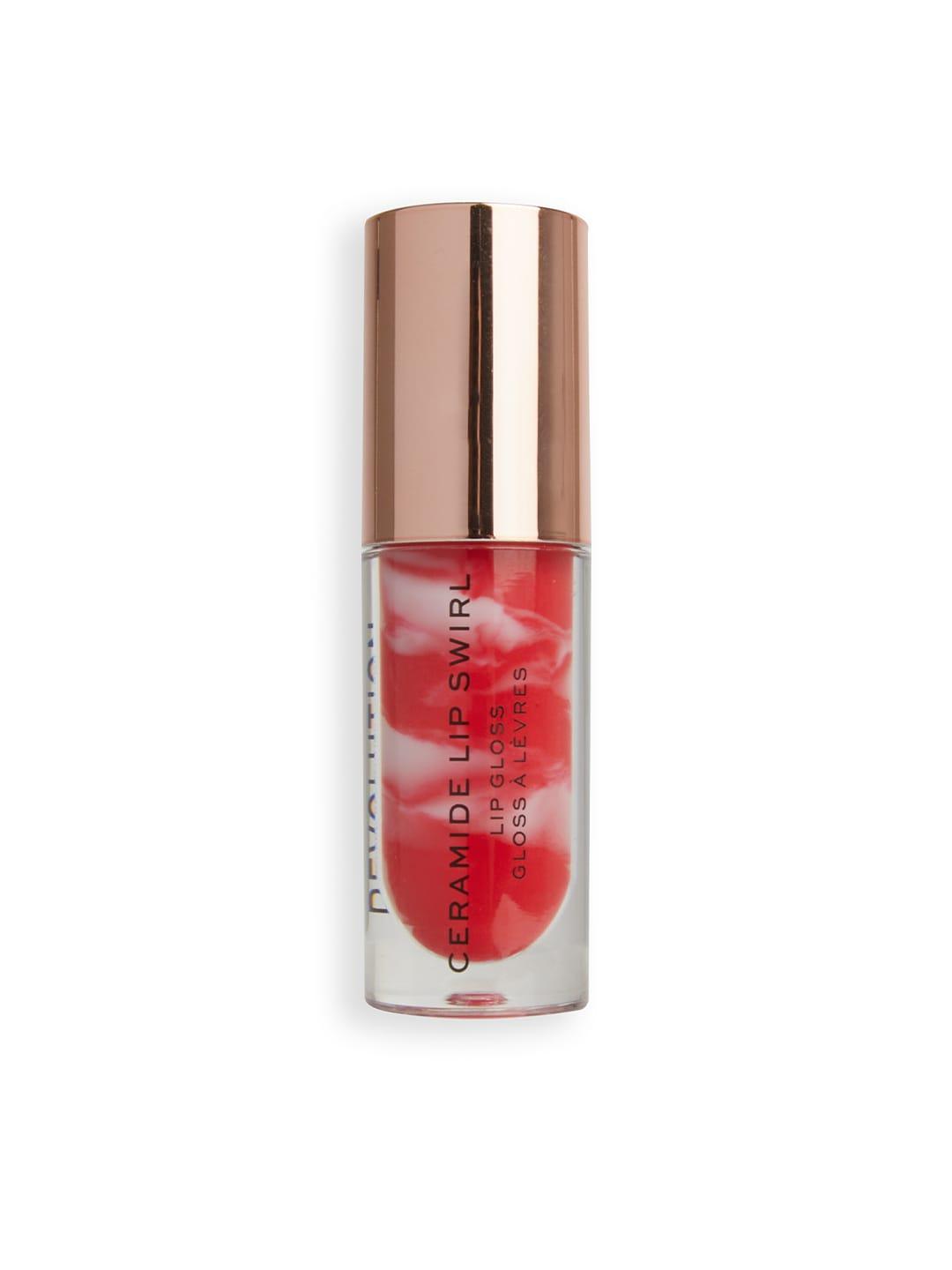 makeup revolution london ceramide lip swirl hydrating lip gloss 4.5ml- bitten red