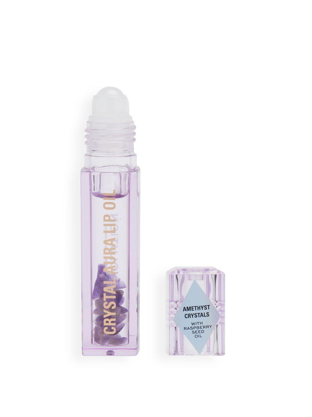 makeup revolution london crystal aura lip oil for lip hydration 2.5 ml - amethyst