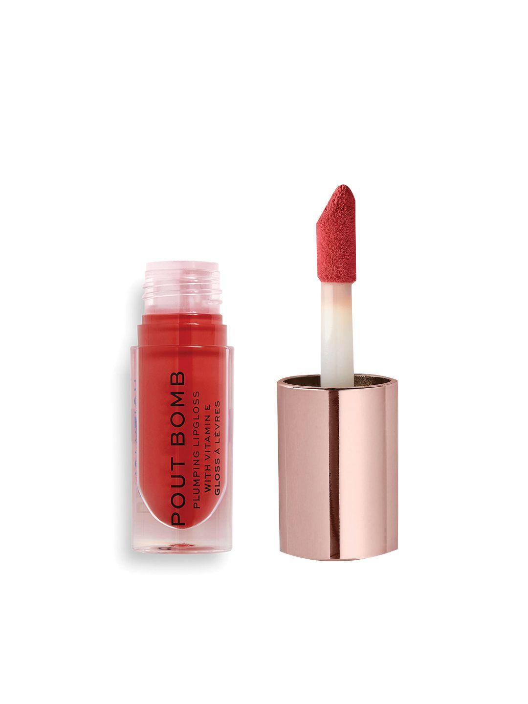makeup revolution london pout bomb plumping lip gloss with vitamin e 4.6ml - juicy
