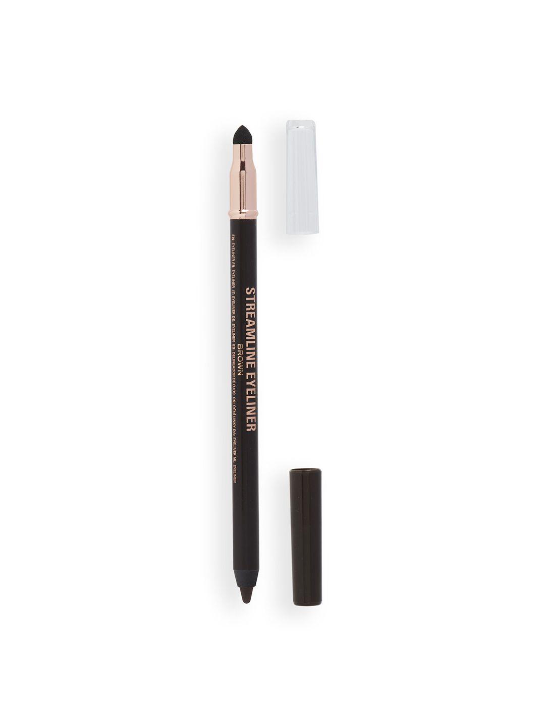 makeup revolution london streamline waterline smudge-proof eyeliner pencil - brown