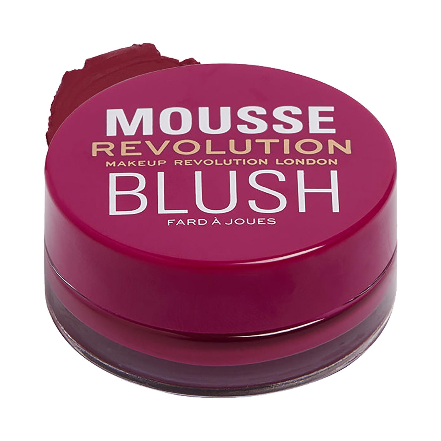 makeup revolution mousse blusher - passion deep pink (6g)