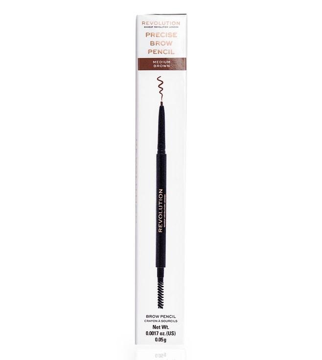 makeup revolution precise brow pencil medium brown - 0.05 gm