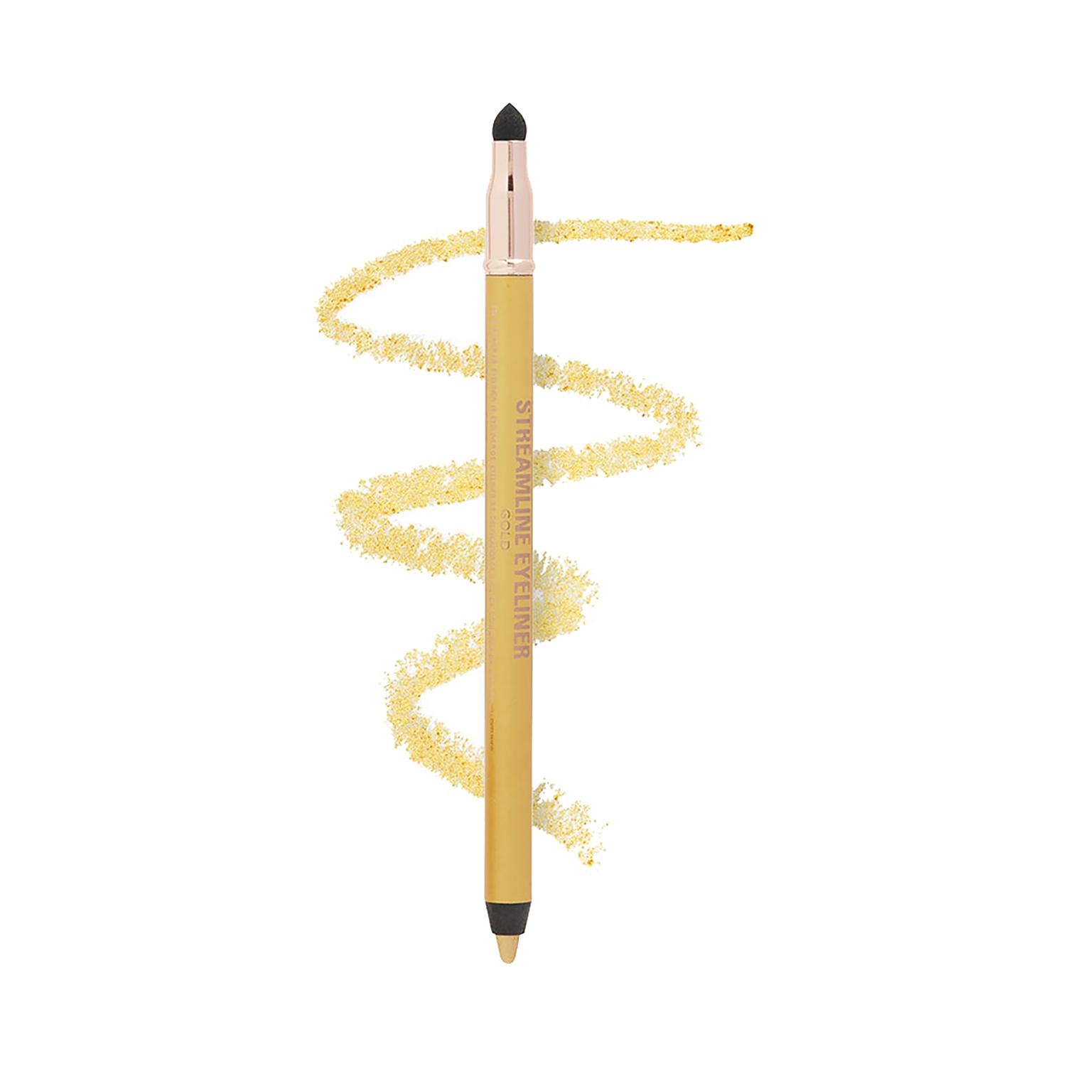 makeup revolution streamline waterline eyeliner pencil - gold (1.3g)