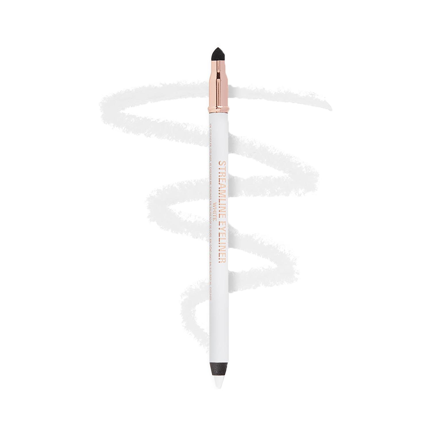 makeup revolution streamline waterline eyeliner pencil - white (1.3g)