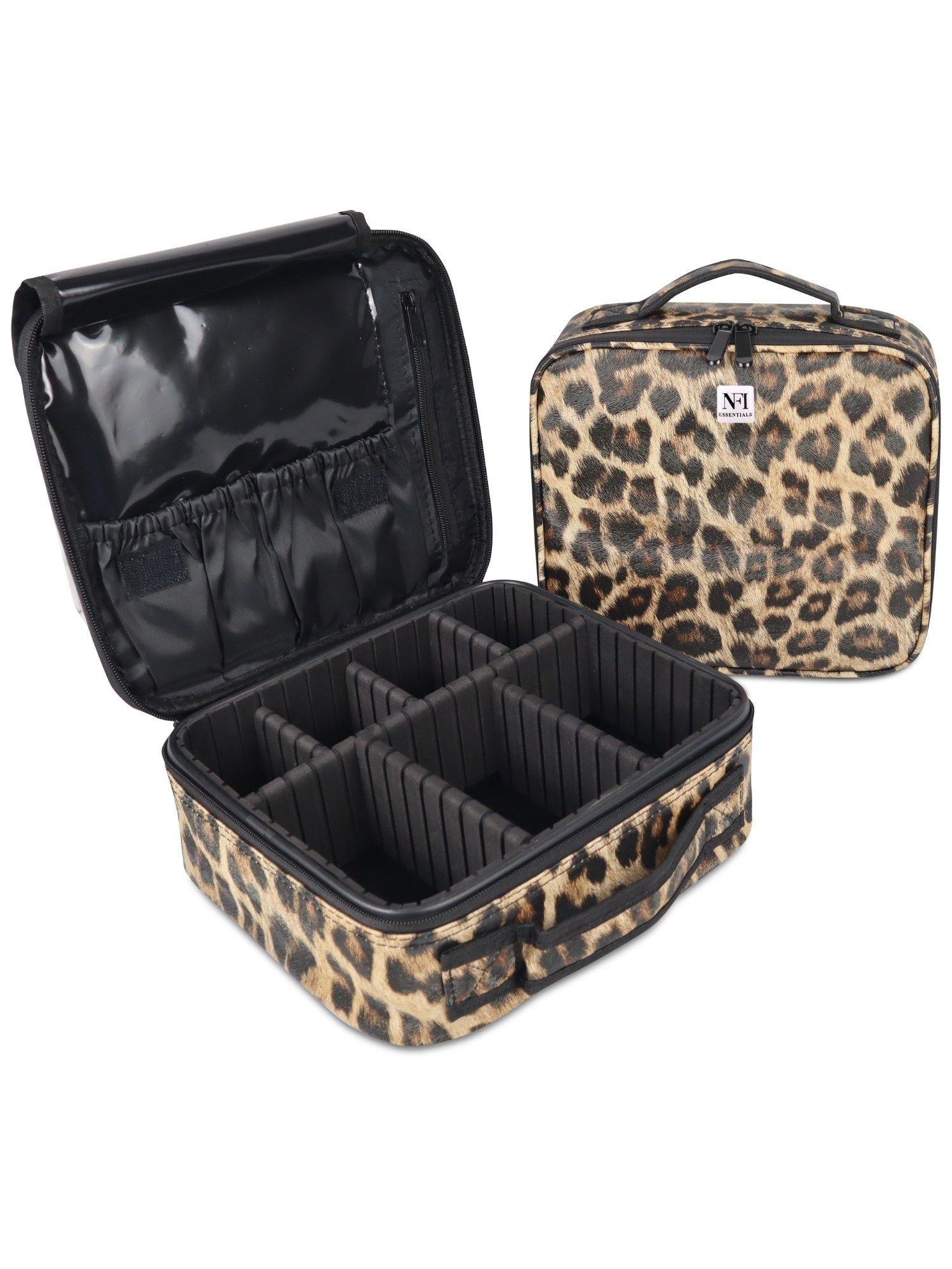makeup organizer box with dividers professional cosmetic makeup kit storage box (l)