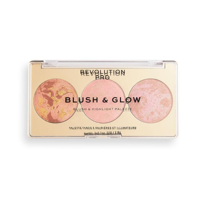 makeup revolution blush & glow palette - peach glow