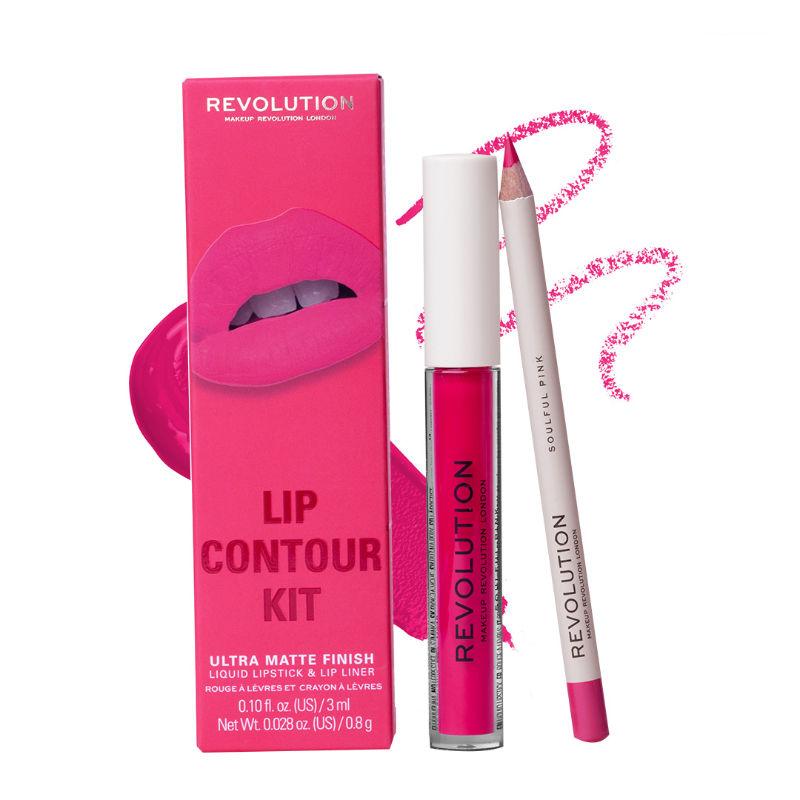 makeup revolution lip contour kit - soulful pink