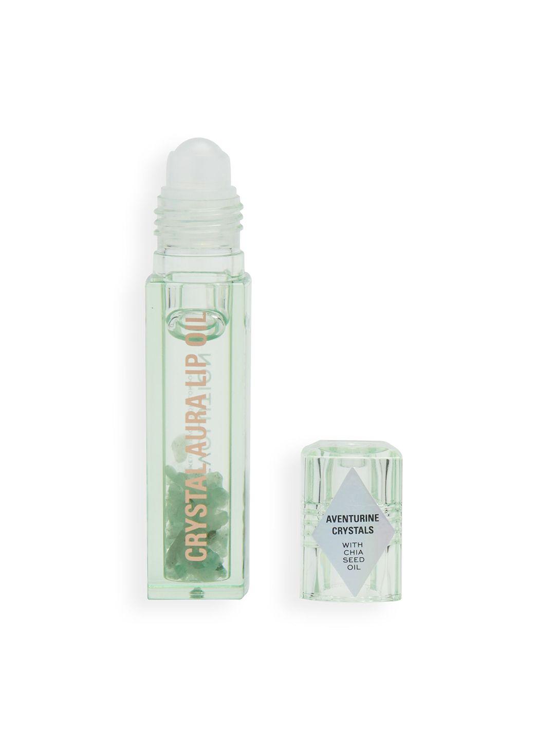 makeup revolution london crystal aura lip oil for lip hydration 2.5 ml - aventurine