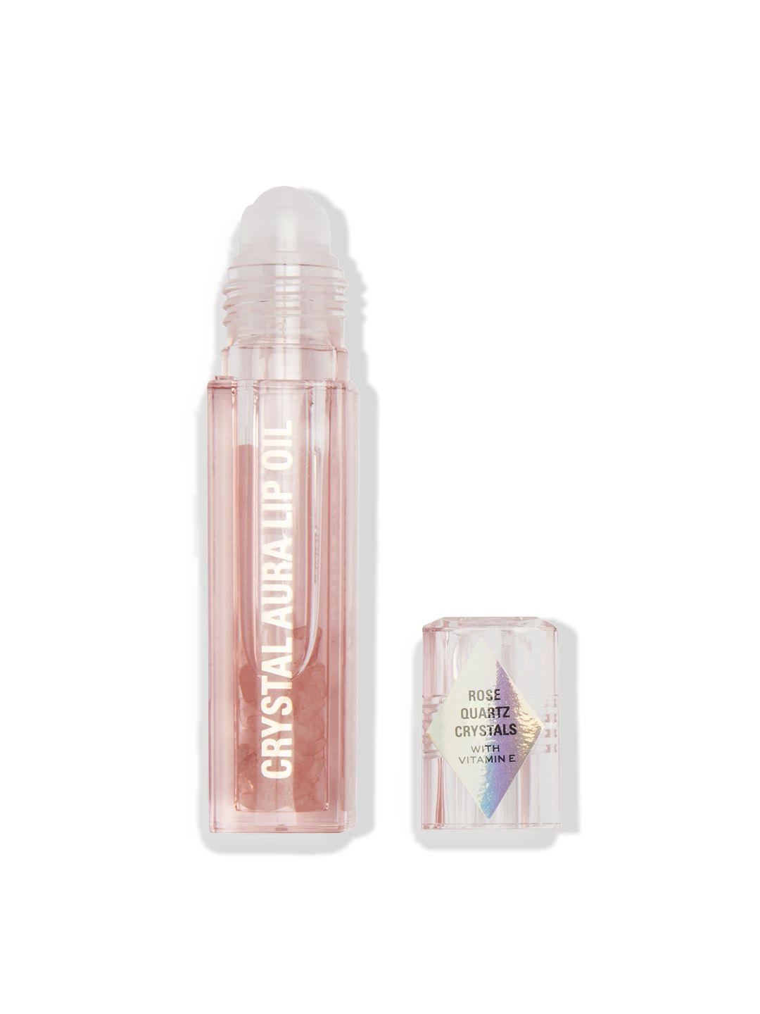 makeup revolution london crystal aura lip oil roll-on with vitamin e 2.5ml - rose quartz