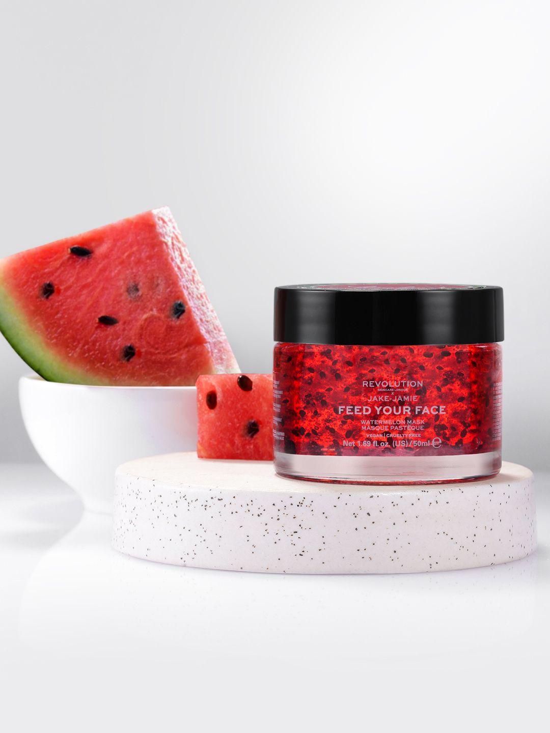 makeup revolution london jake-jamie feed your face watermelon face mask 50 ml