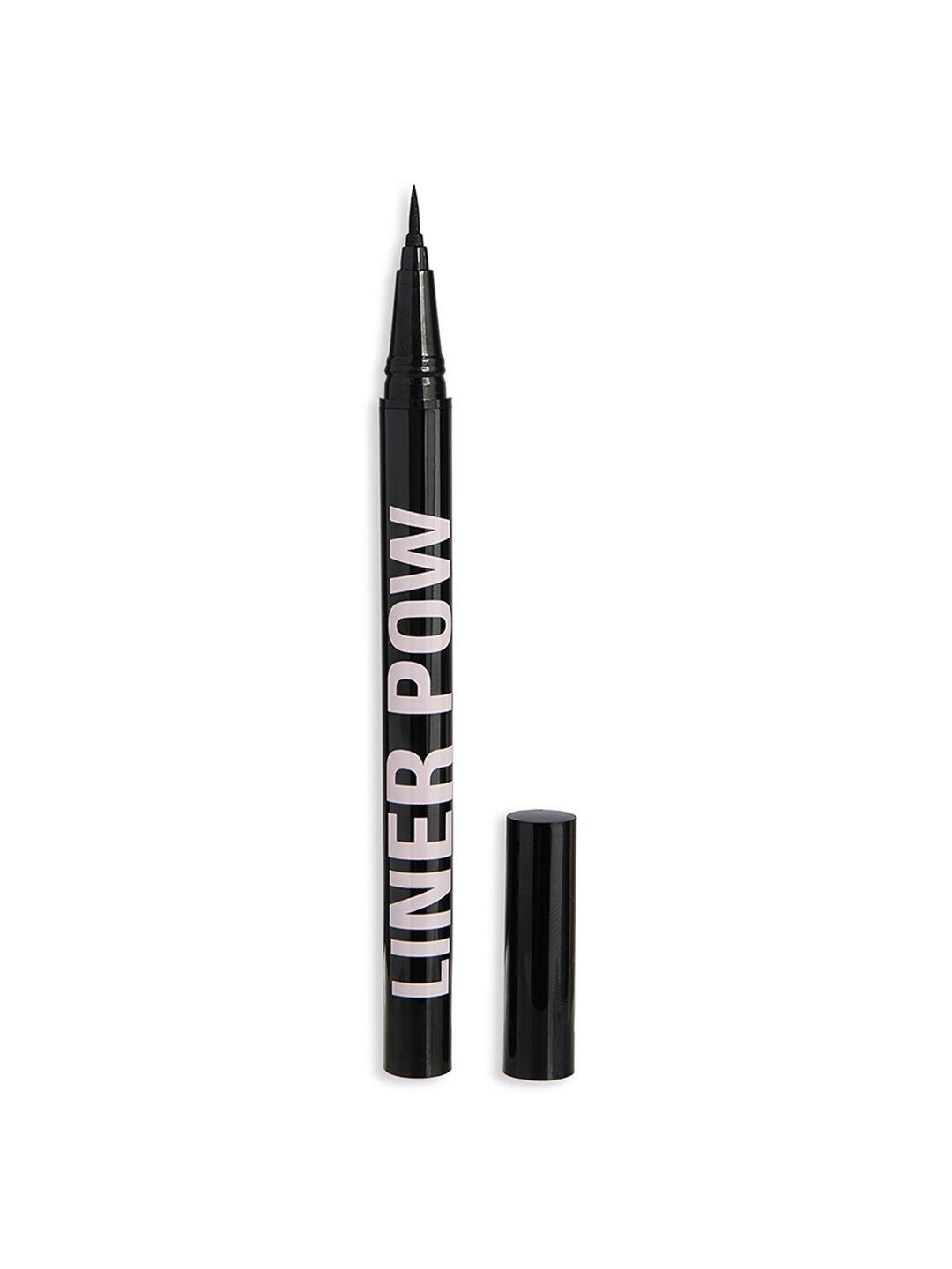 makeup revolution london liner pow waterproof longwear liquid eyeliner pen - black