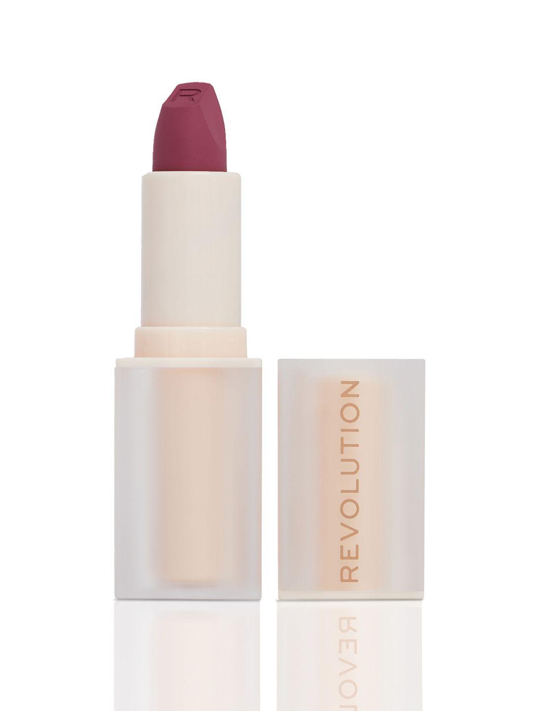 makeup revolution london lip allure smudge-proof soft satin lipstick - berry boss