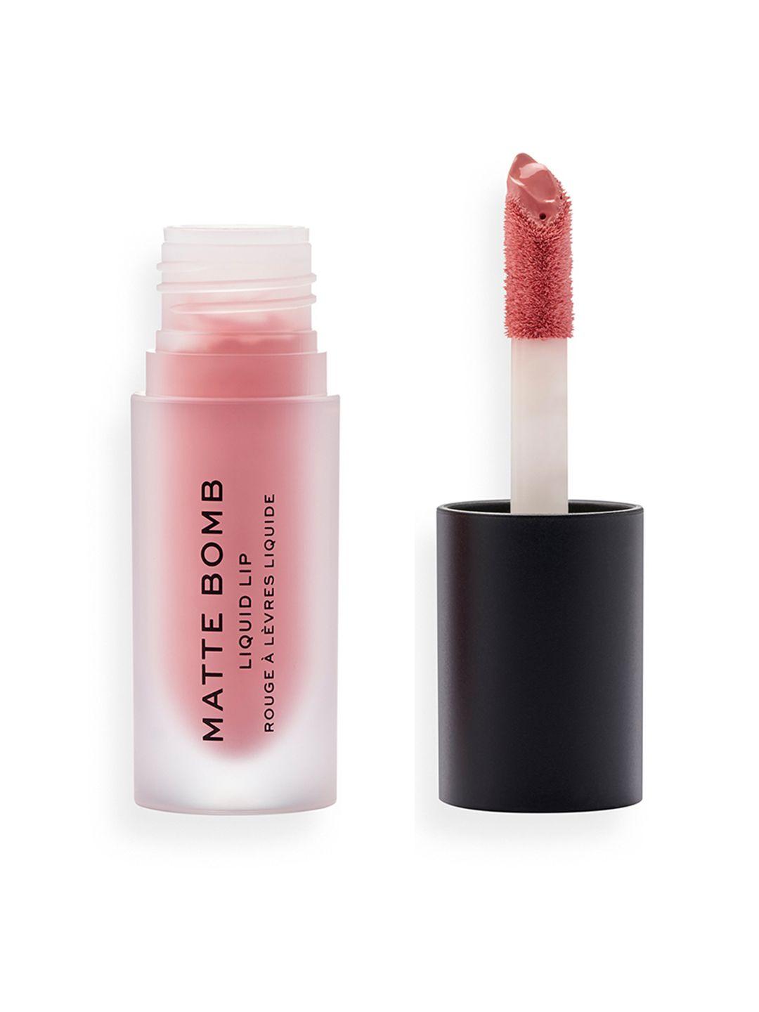 makeup revolution london matte bomb liquid lip - pink bunny