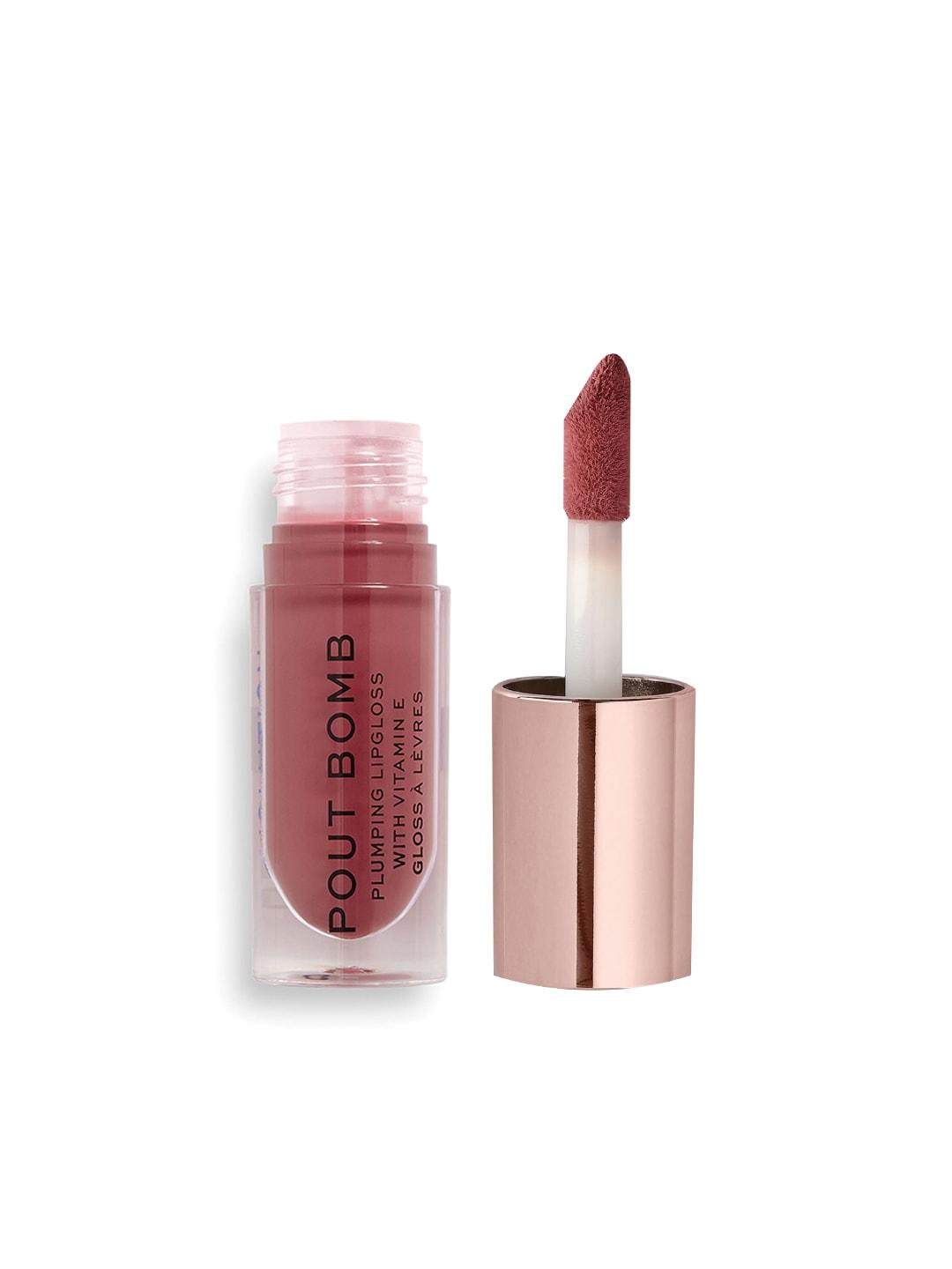 makeup revolution london pout bomb plumping lip gloss with vitamin e 4.6ml - sauce
