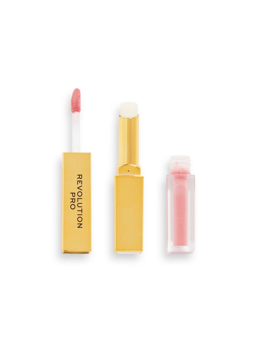 makeup revolution london pro supreme stay 24h lip duo lipstick & lip balm - stripped