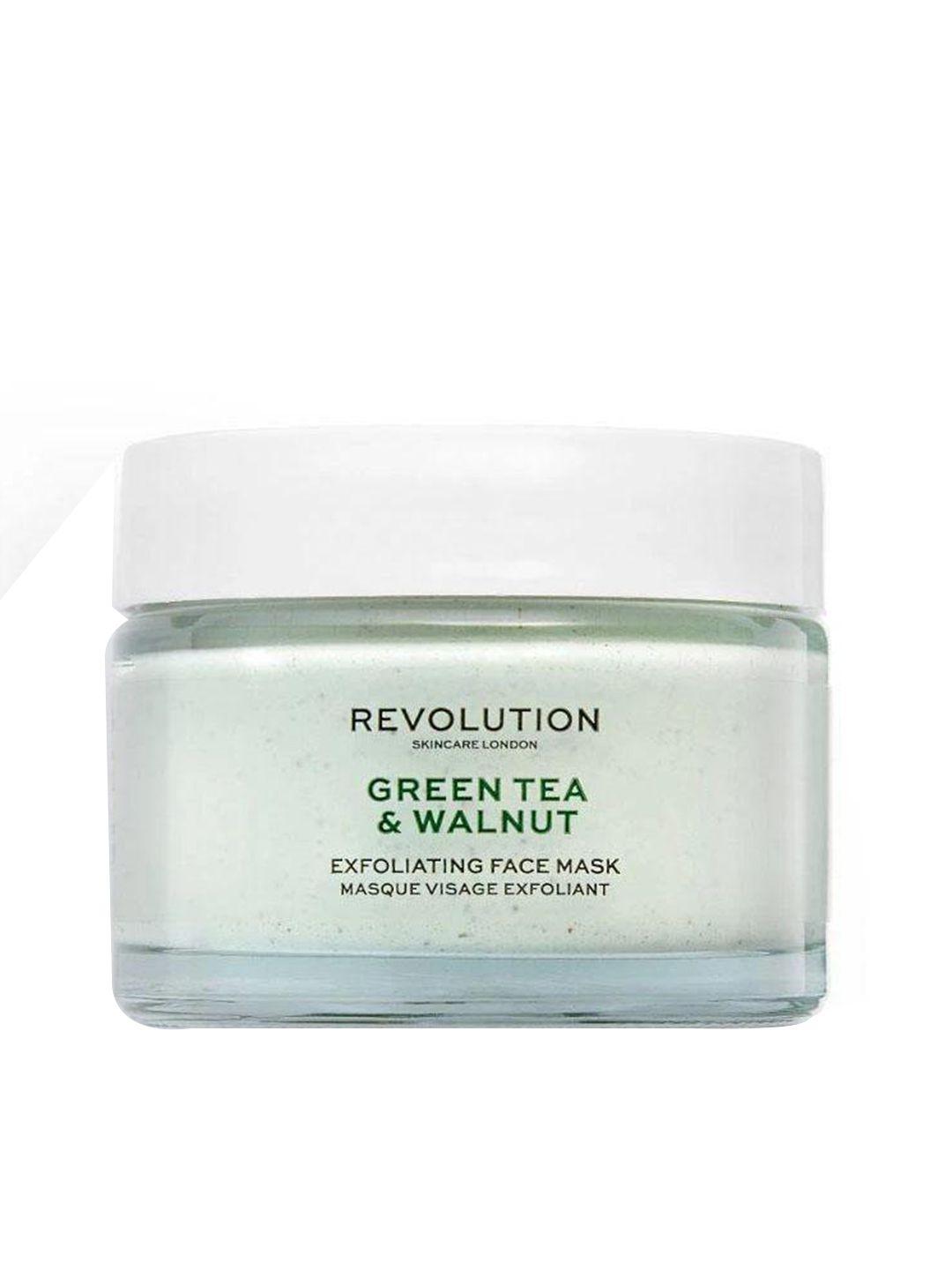 makeup revolution london skin green tea & walnut exfoliating face mask 50 ml