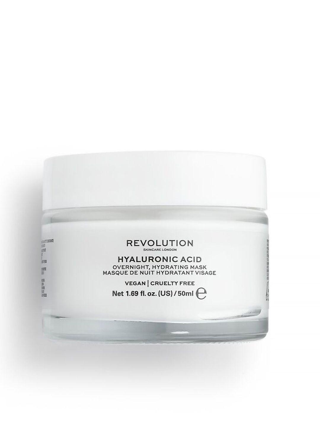 makeup revolution london skincare hyaluronic acid overnight hydrating face mask 50 ml