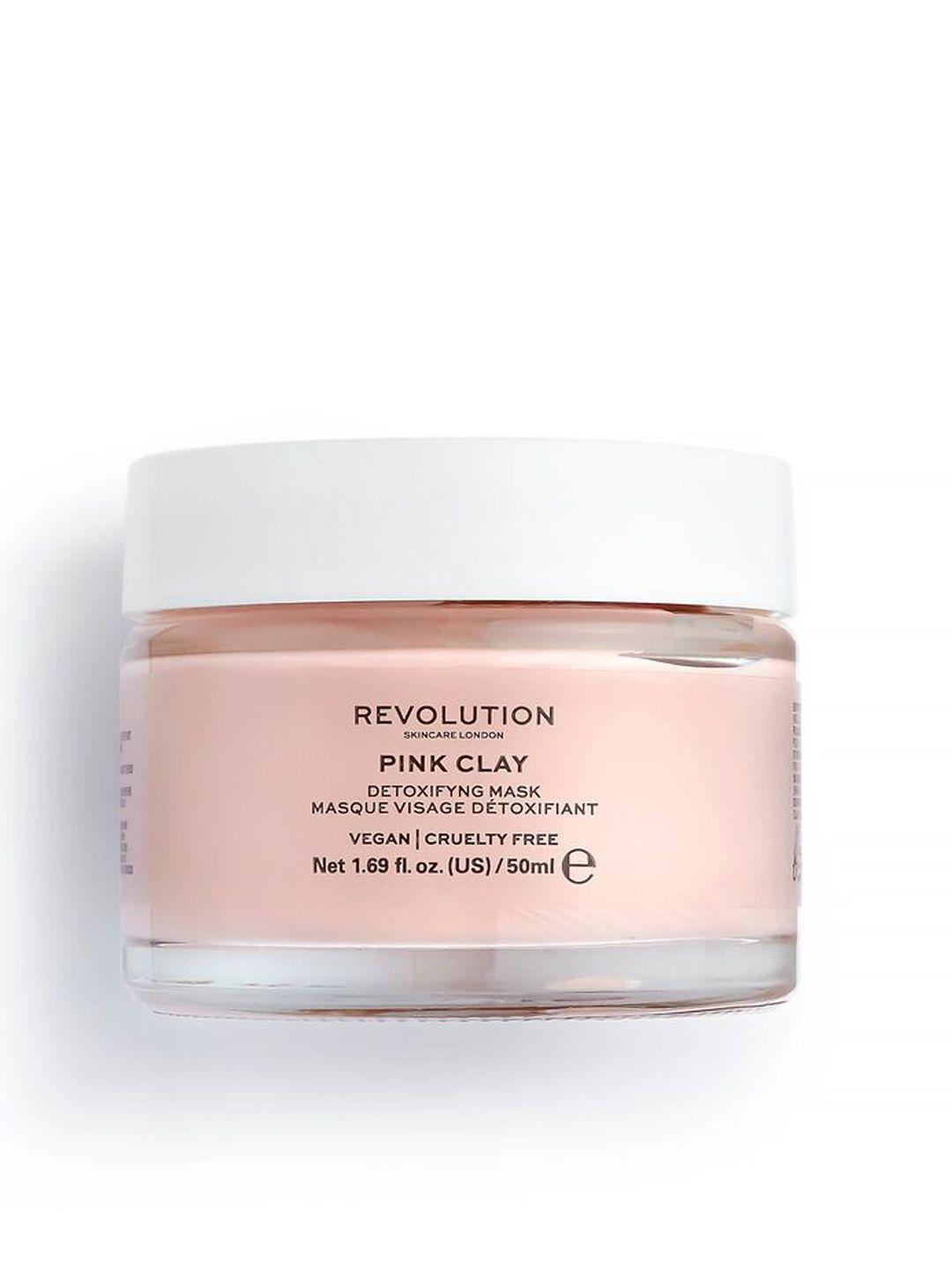 makeup revolution london skincare pink clay detoxifying face mask 50 ml