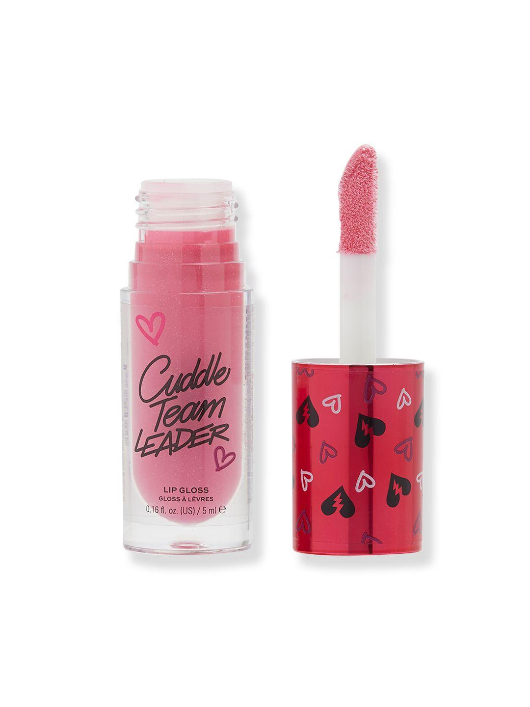 makeup revolution london x fortnite cuddle team leader pink shimmer lip gloss - 5ml