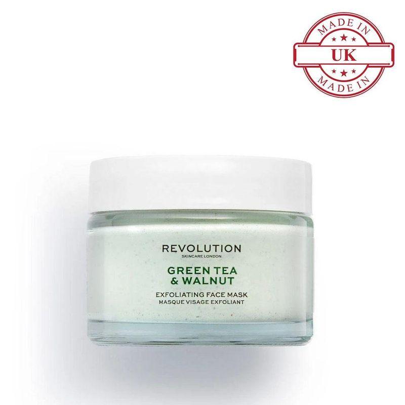 makeup revolution skincare green tea & walnut exfoliating face mask