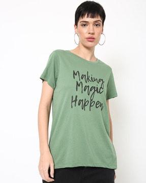 making magic happen slim fit round-neck t-shirt