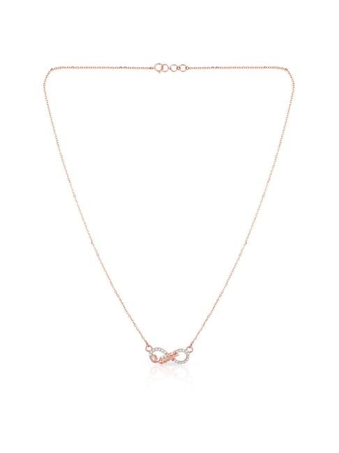 malabar gold & diamonds 18k rose gold necklace for women