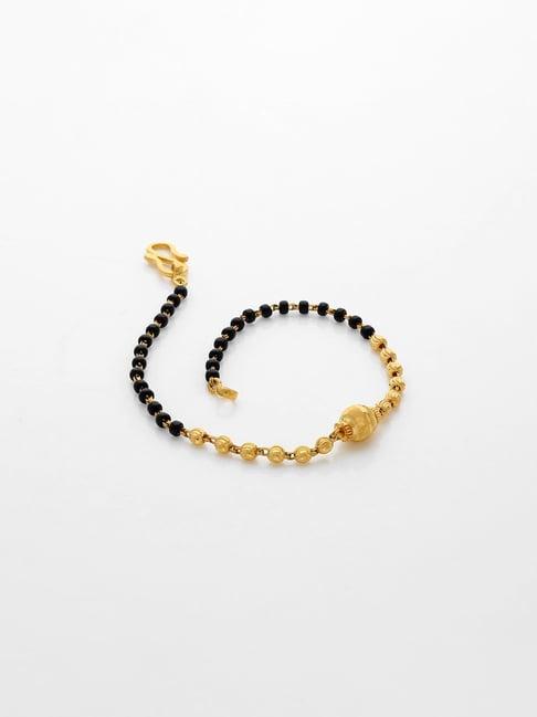 malabar gold & diamonds 18k yellow gold mangalsutra bracelet for women