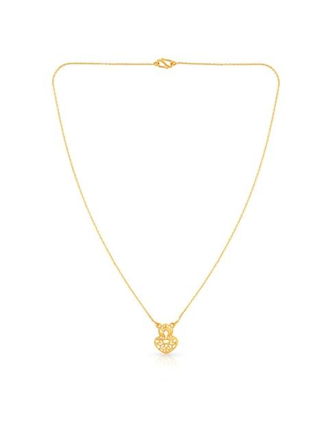 malabar gold & diamonds bis hallmark (916) 22k yellow gold necklace for women, choker necklace