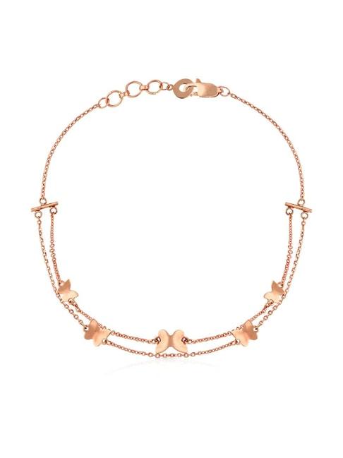 malabar gold and diamonds 18k gold butterfly bracelet for women