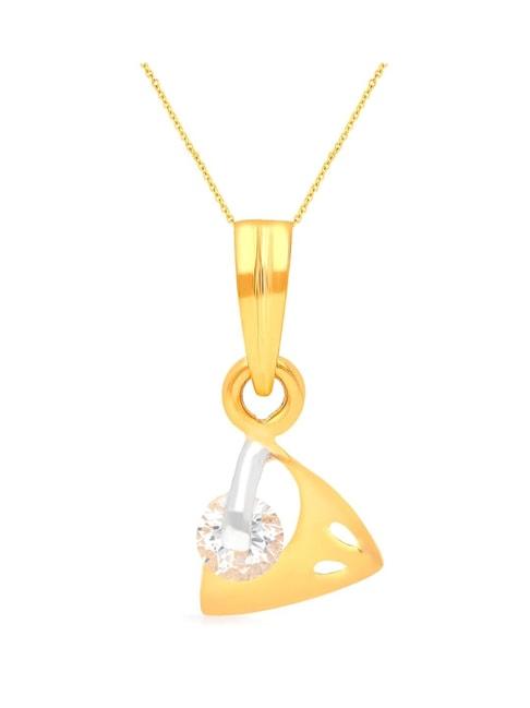 malabar gold and diamonds 18k gold pendant for women