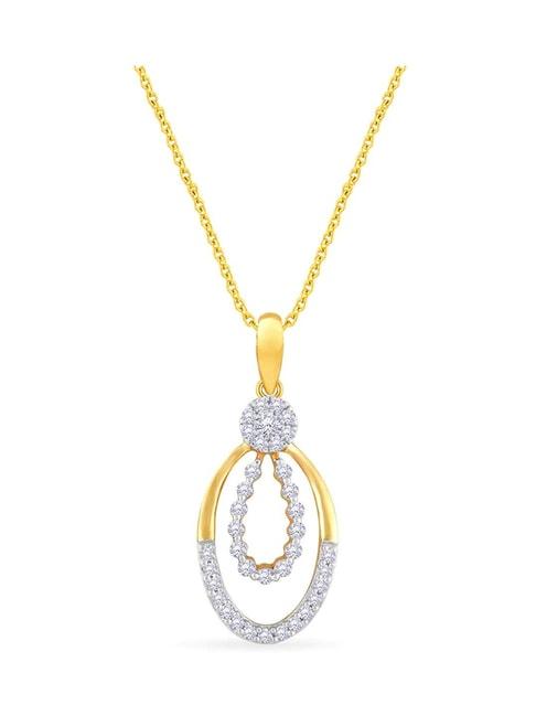 malabar gold and diamonds 18k gold pendant without chain for women