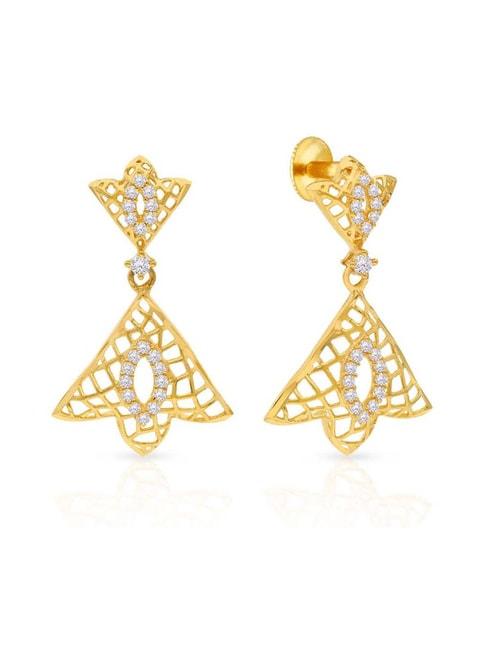 malabar gold and diamonds 22 kt gold earrings