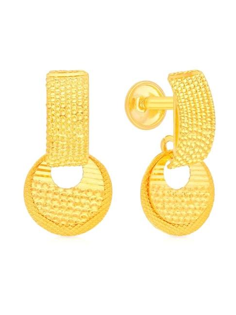 malabar gold and diamonds 22k gold earrings for women