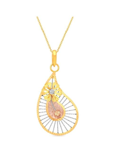 malabar gold and diamonds 22k gold pendant for women