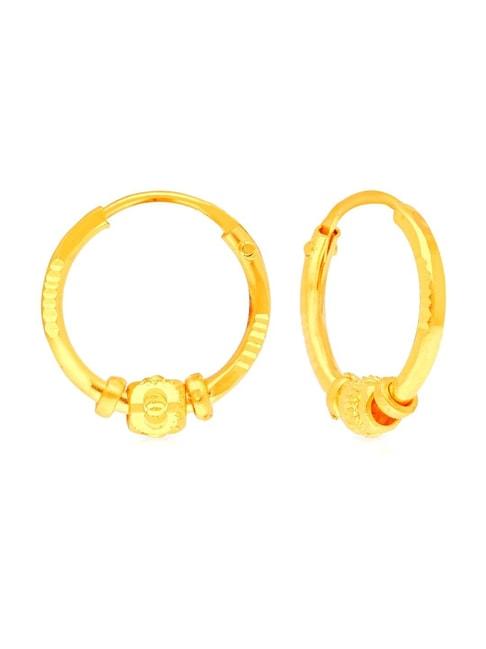 malabar gold and diamonds 22k gold traditional earrings for women