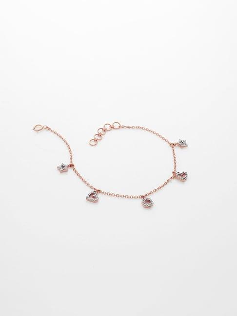 malabar gold & diamonds 18k rose gold chain bracelet