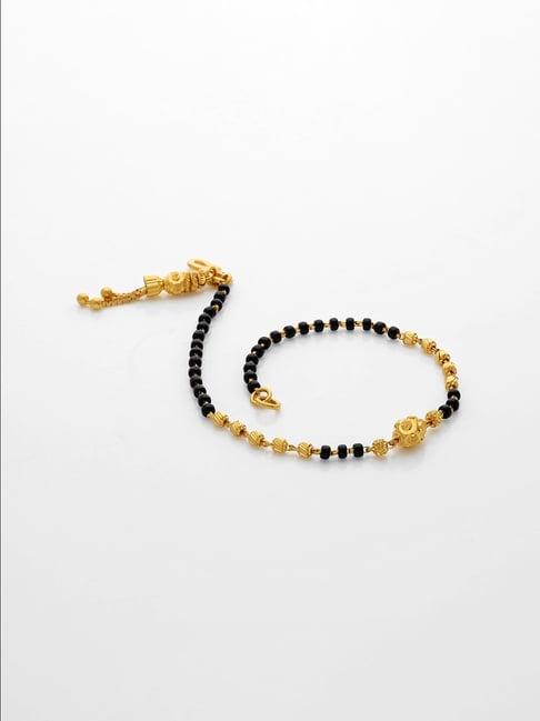 malabar gold & diamonds 22k yellow gold mangalsutra bracelet for women