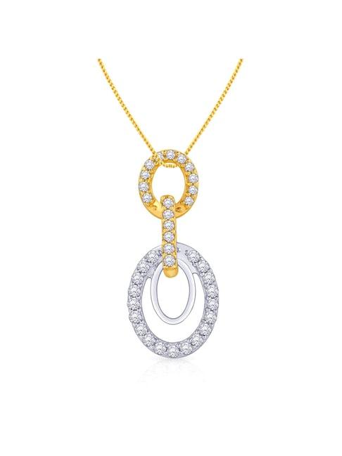 malabar gold and diamonds 18k gold & diamond mine pendant without chain for women